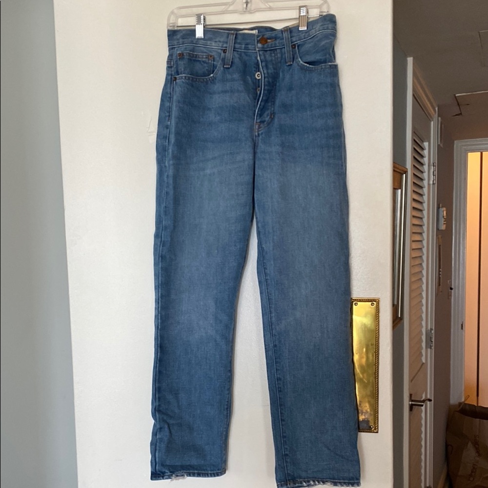 Madewell Blue Straight Jeans High-Rise Classic